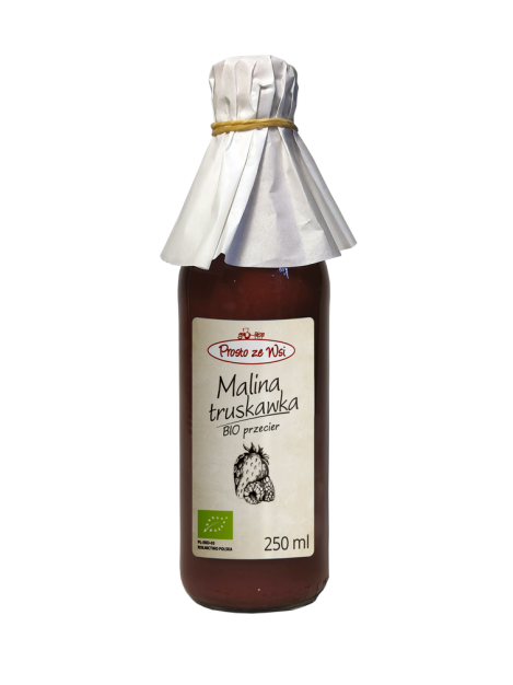 Przecier niesłodzony malina - truskawka ekologiczny 250 ml